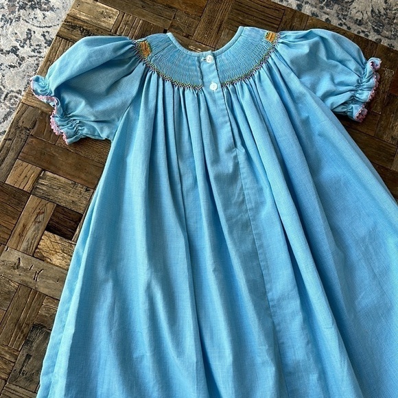 Smocked Bishop Christmas Dress by Silly Goose - Picture 7 of 10